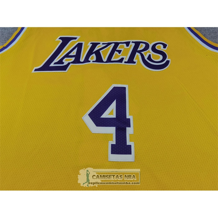 Camiseta Los Angeles Lakers Dalton Knecht NO 4 Icon 2024-25 Amarillo